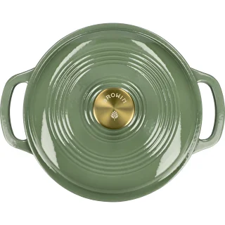 Emaillierter Gusseisentopf – salbeigrün, 4 l – photo 3