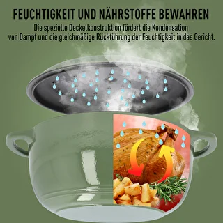 Emaillierter Gusseisentopf - salbeigrün, 5,8 l – photo 6