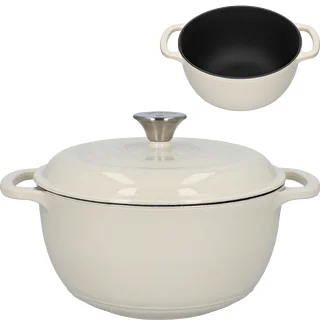 Gusseisentopf, emailliert – Ecru, 4 l