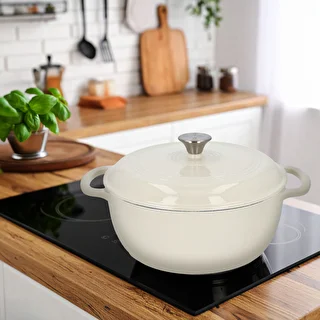 Emaillierter Gusseisentopf – Ecru, 5,8 l – photo 9