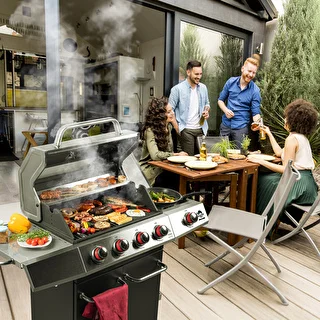 Gasgrill dragON BBQ101, 11,7 kW, schwarz-silber – photo 3