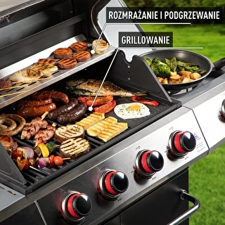 Gasgrill dragON BBQ101, 11,7 kW, schwarz-silber – photo 6