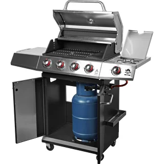 Gasgrill dragON BBQ101, 11,7 kW, schwarz-silber – photo 2