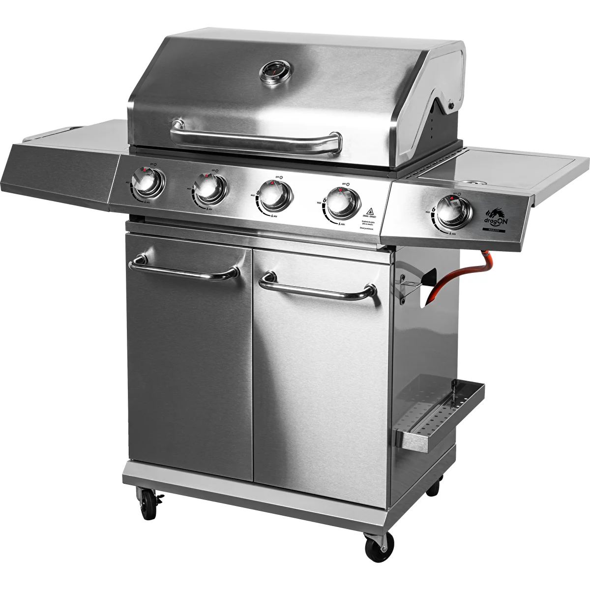 Gasgrill dragON BBQ201, 18,8 kW, silber