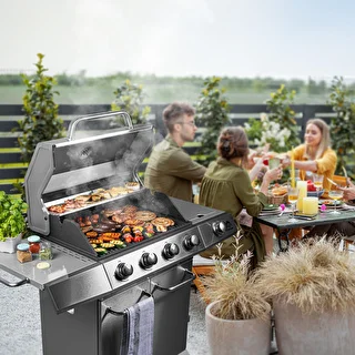 Gasgrill dragON BBQ201, 18,8 kW, silber – photo 3