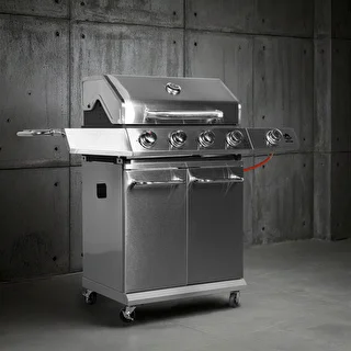 Gasgrill dragON BBQ201, 18,8 kW, silber – photo 4
