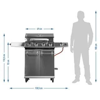 Gasgrill dragON BBQ201, 18,8 kW, silber – photo 12