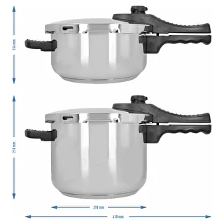 Schnellkochtopf-Set aus Edelstahl, 4 und 6 L – photo 10