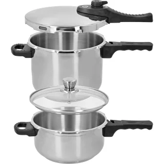 Schnellkochtopf-Set aus Edelstahl, 4 und 6 L – photo 2