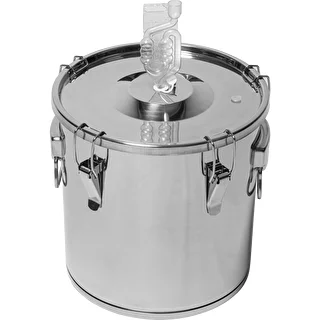 Fermentations- und Destillationsbehälter – Edelstahl 18 l, 5 Spannverschlüsse – photo 3