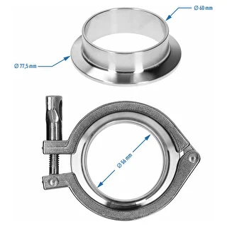 Komplette Tri-Clamp-Verbindung 77,5 x 60 mm – photo 5