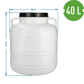 Fermentierfass 40 L – weiß, mit Griffen – photo 8