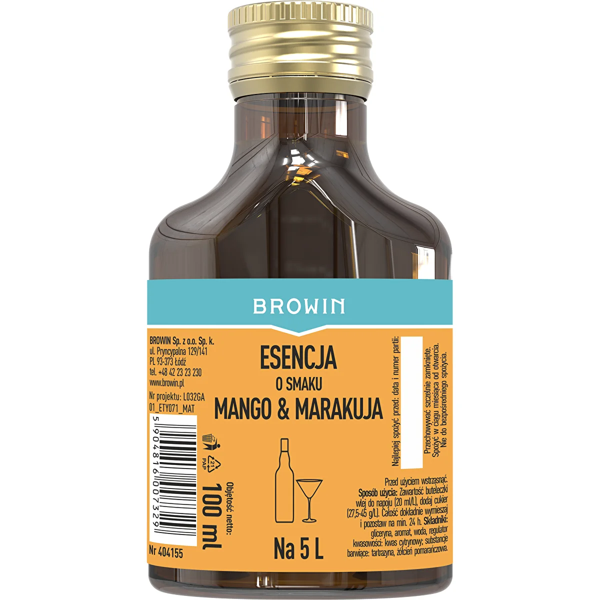 Mango-Maracuja-Geschmacksessenz für 5 L, 100 ml