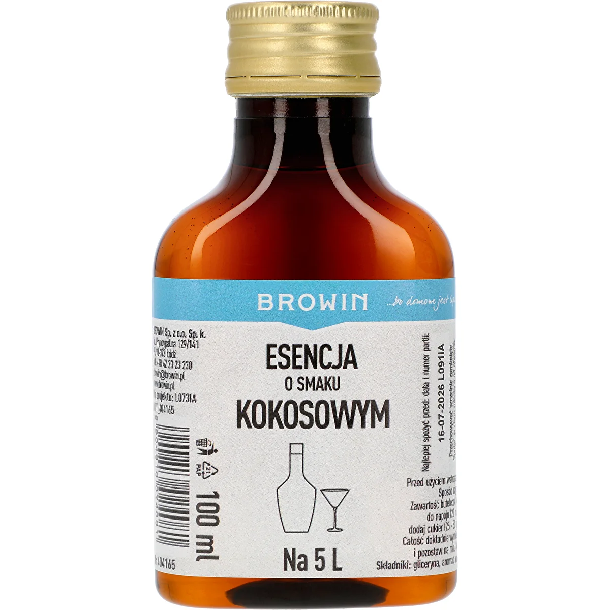 Kokos-Geschmacksessenz, für 5 L – 100 ml