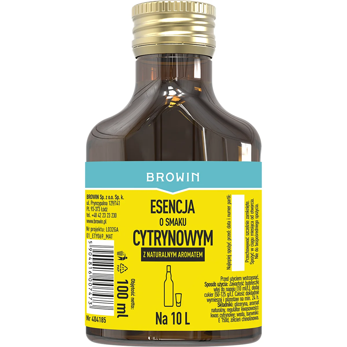 Zitronen-Essenz mit natürlichem Aroma für 10 L - 100 ml