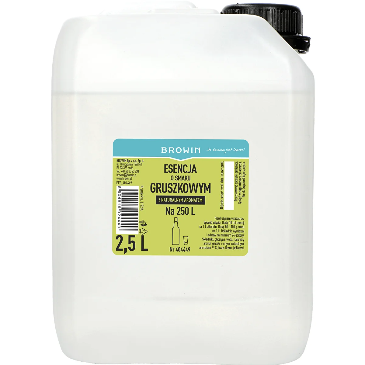 Birnen-Essenz mit natürlichem Aroma, 2,5 L