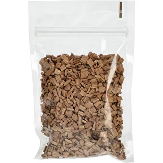 Naturbelassene Eichenholzchips zur Aromatisierung alkoholischer Getränke (Whisky, Weißwein), 50 g