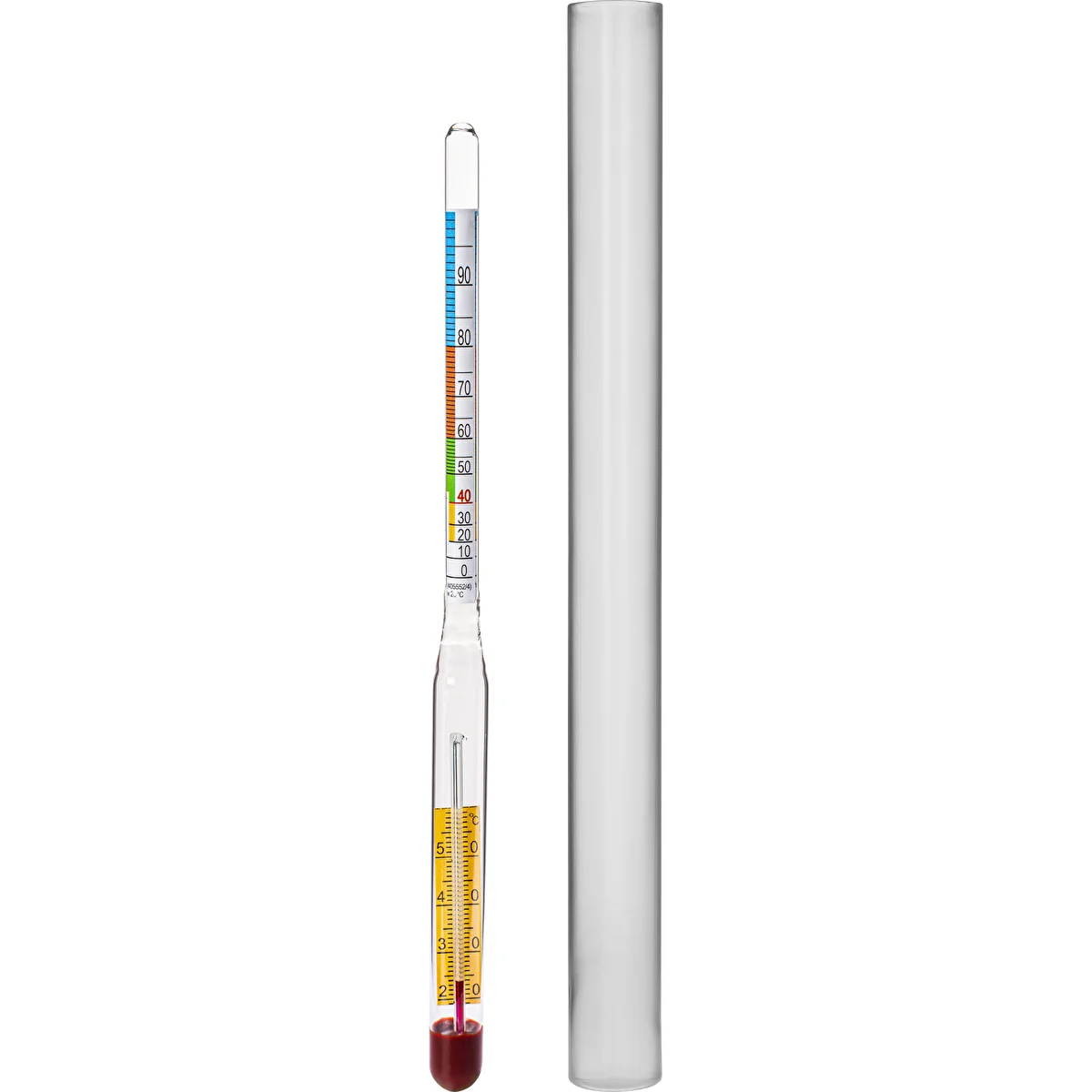 Alkoholmeter mit Thermometer