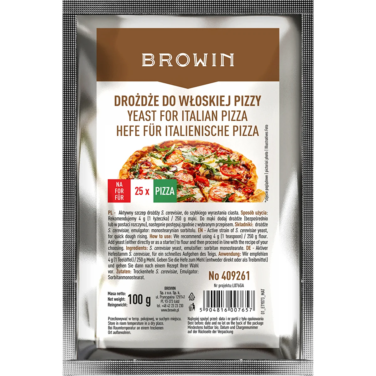 Trockenhefe für italienische Pizza – 100 g