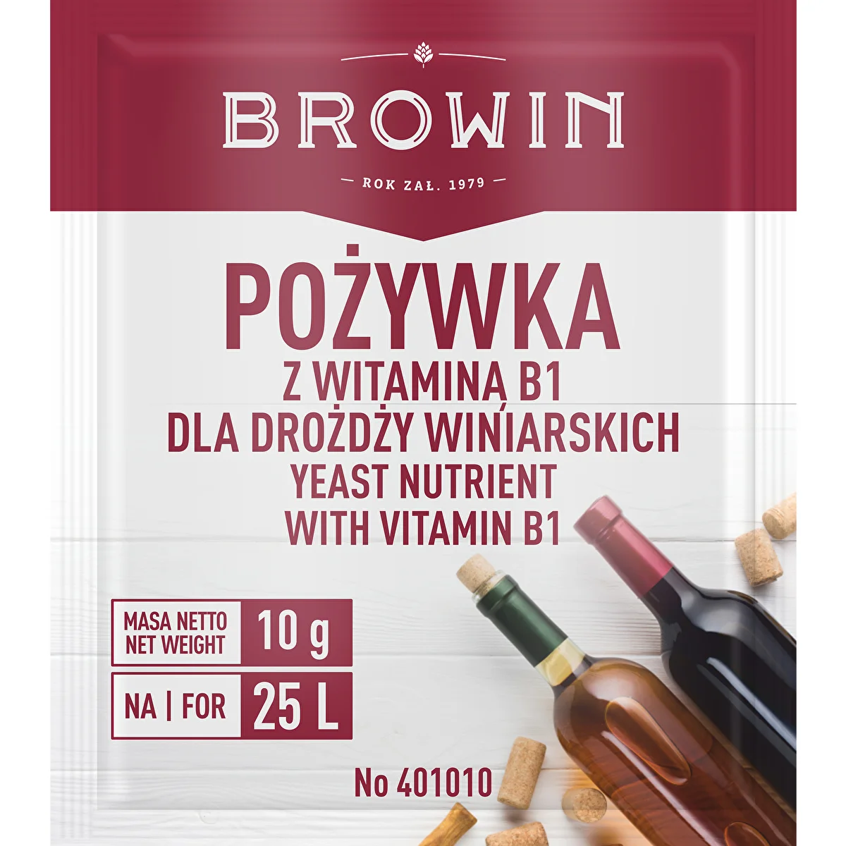 Hefenährsalz für Wein mit Vitamin B1, 10 g