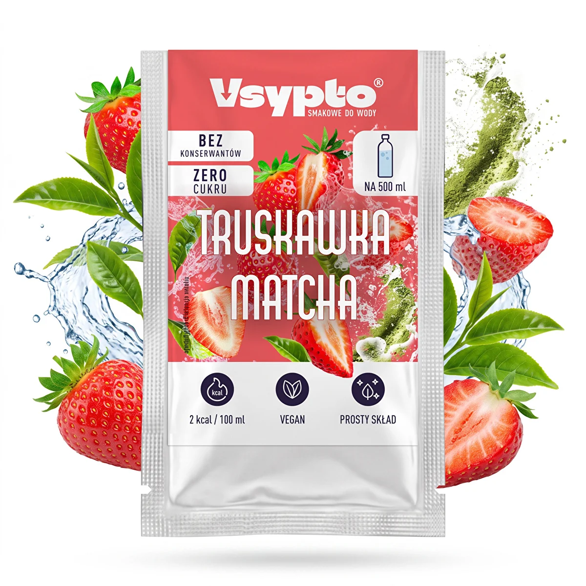 VSYPTO mit Erdbeere-Matcha-Geschmack, 3 g