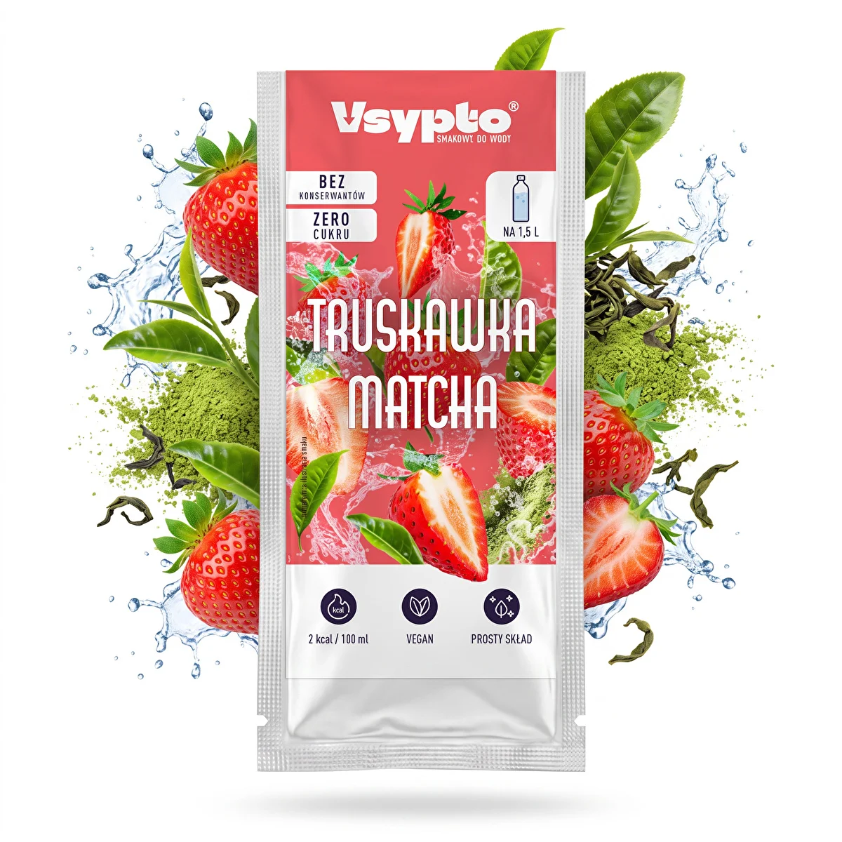 VSYPTO mit Erdbeere-Matcha-Geschmack, 9 g