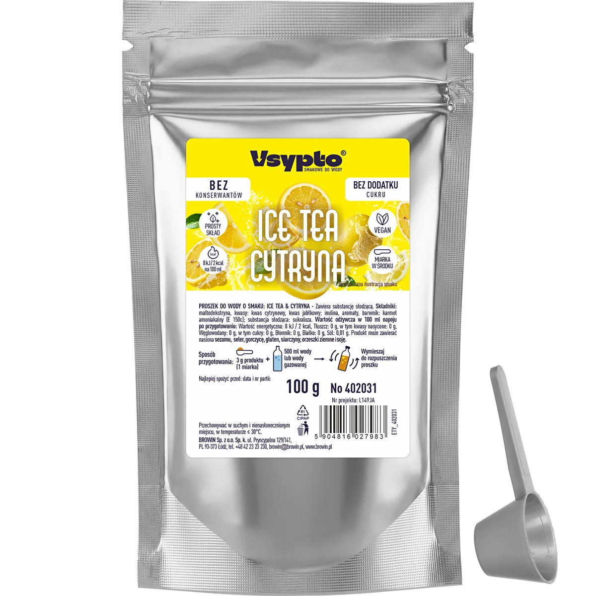 VSYPTO mit Geschmack Ice Tea Zitrone, 100 g