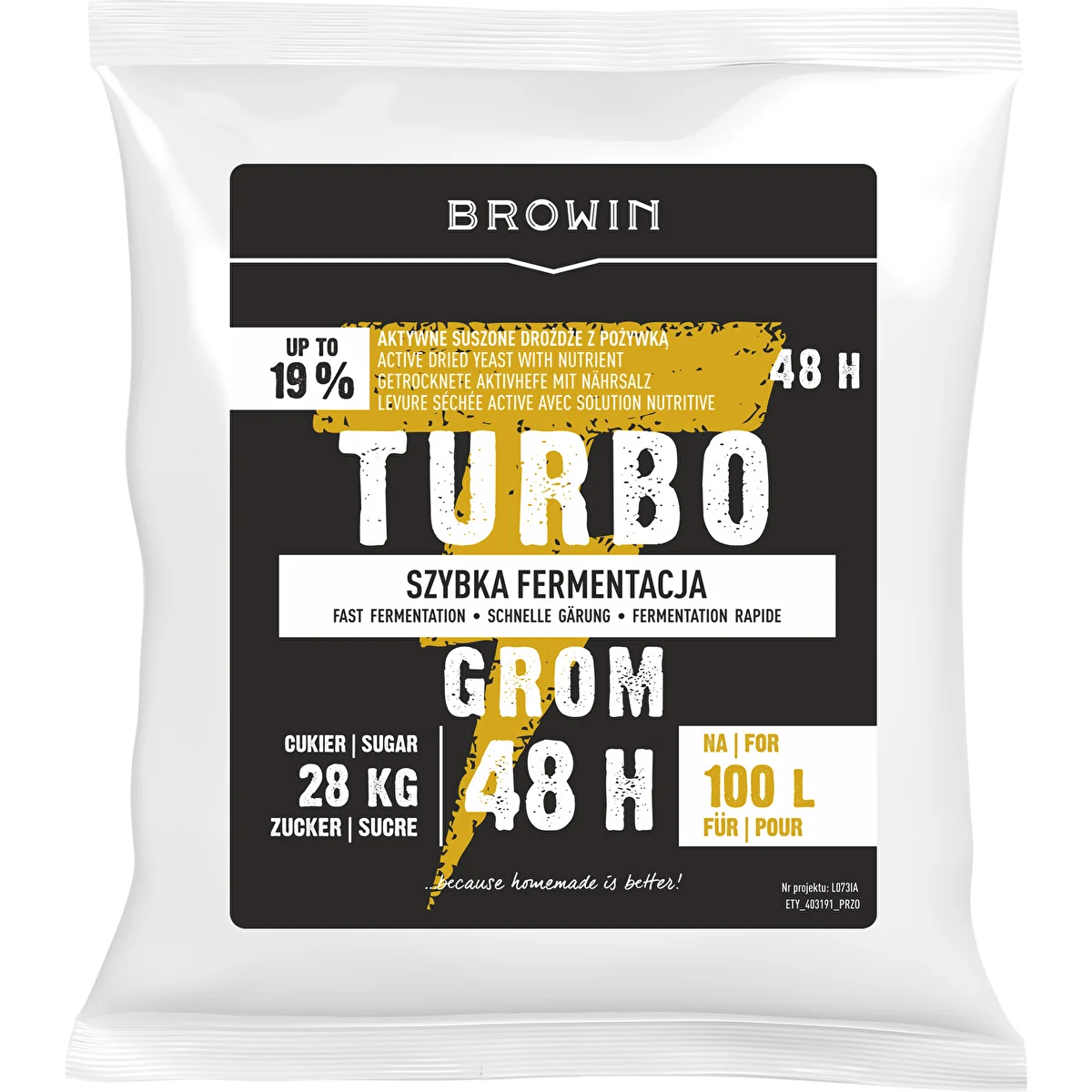 Brennereihefe Turbo Grom 48 h 100 L