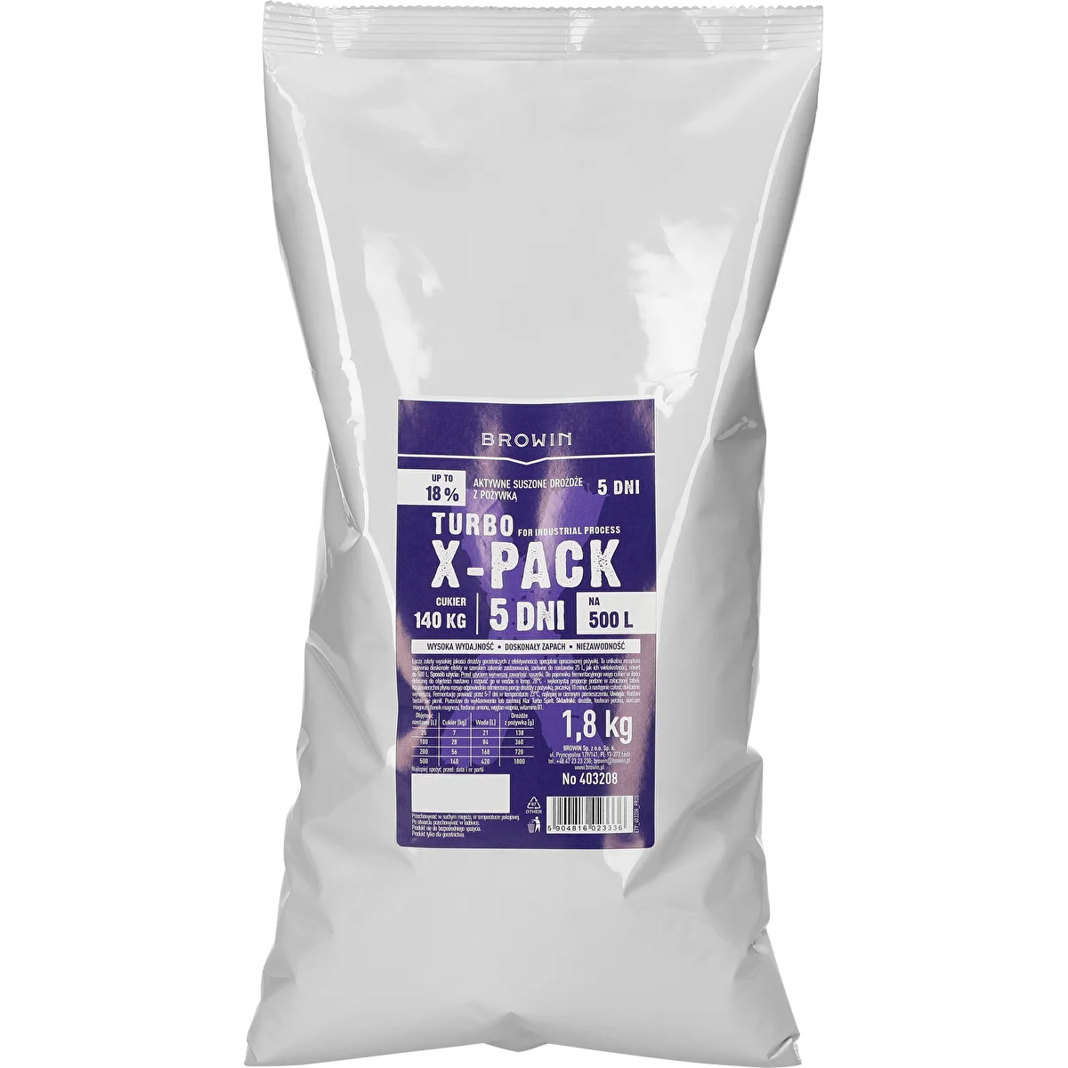 Turbohefe X-Pack 1,8 kg – professionell, für große Ansätze
