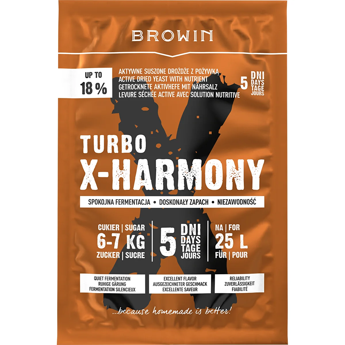 Turbohefe X‑Harmony 18 %, 25 L, 138 g
