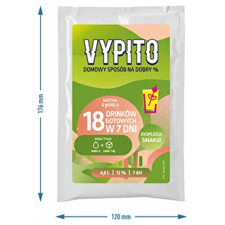 VYPITO 12 %, Beutel für 18 Drinks – Matcha-Aprikose, 126 g – photo 4