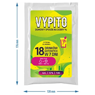 VYPITO 12%, Sachet für 18 Drinks - Zitrone & Limette, 126 g – photo 4