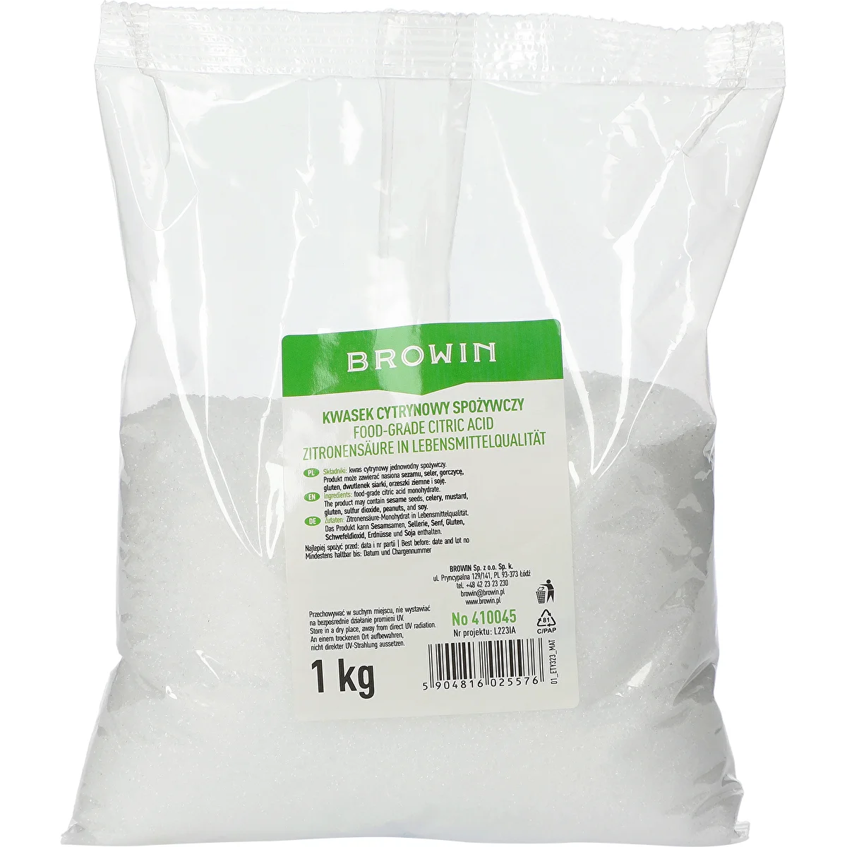 Zitronensäure (Lebensmittelqualität), 1 kg