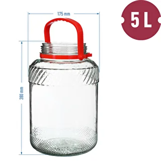 5-Liter-Glas mit Kunststoffdeckel – photo 6