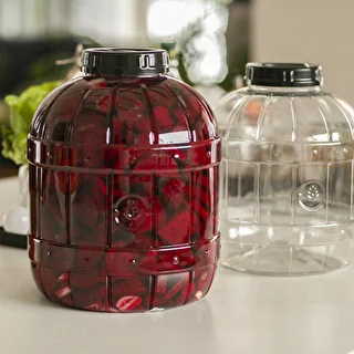 Bruchsicheres, multifunktionales 8-l-Einmachglas mit schwarzem Schraubdeckel – photo 9