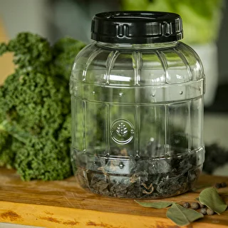 Bruchsicheres, multifunktionales Kunststoff-Schraubglas mit schwarzem Schraubdeckel, 3 L – photo 10