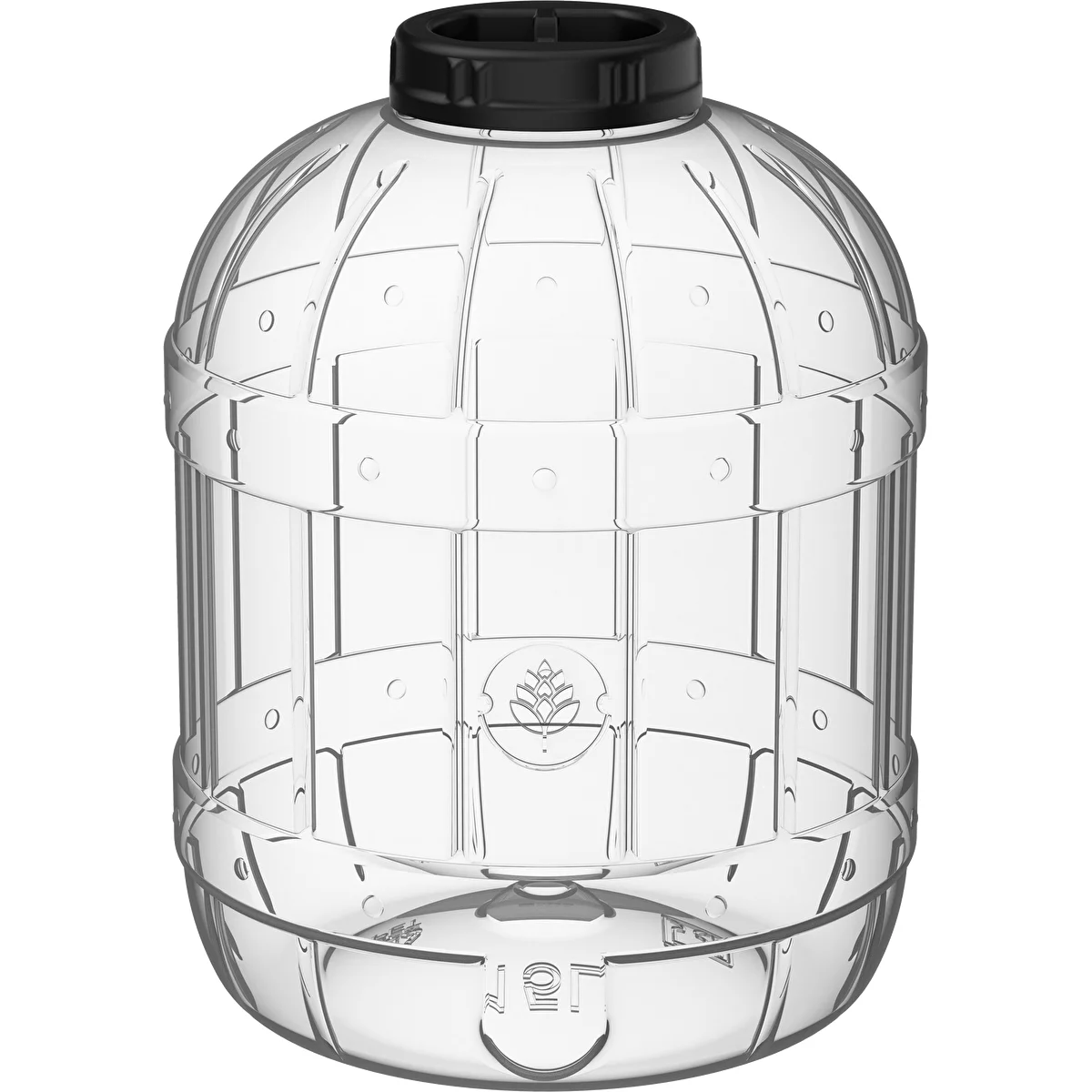 Unzerbrechliches, multifunktionales Einmachglas mit schwarzem Schraubdeckel, 15 l