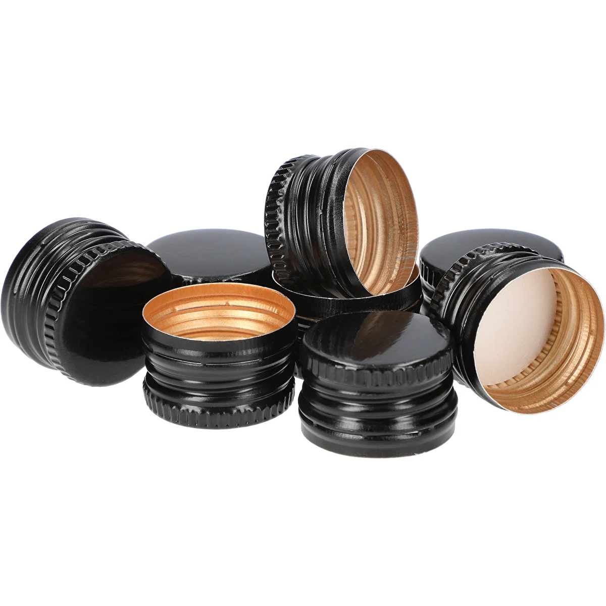 Schraubverschluss für Flaschen Ø 28/18 mm – schwarz, 8 St.