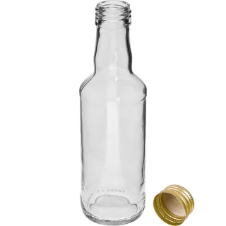 Monopolflasche 200 ml, mit goldener Schraubkappe Ø 28 mm, 1 Stück – photo 2