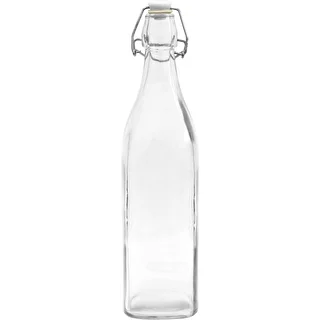 1-Liter-Flasche mit luftdichtem Bügelverschluss – quadratisch – photo 1