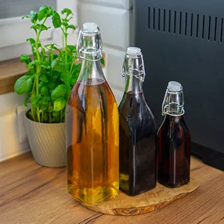 1-Liter-Flasche mit luftdichtem Bügelverschluss – quadratisch – photo 4