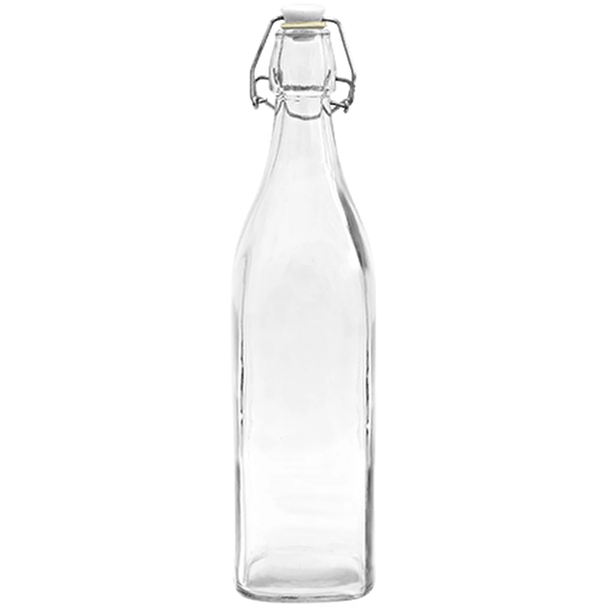 Vierkantflasche mit hermetischem Verschluss 0,5 l