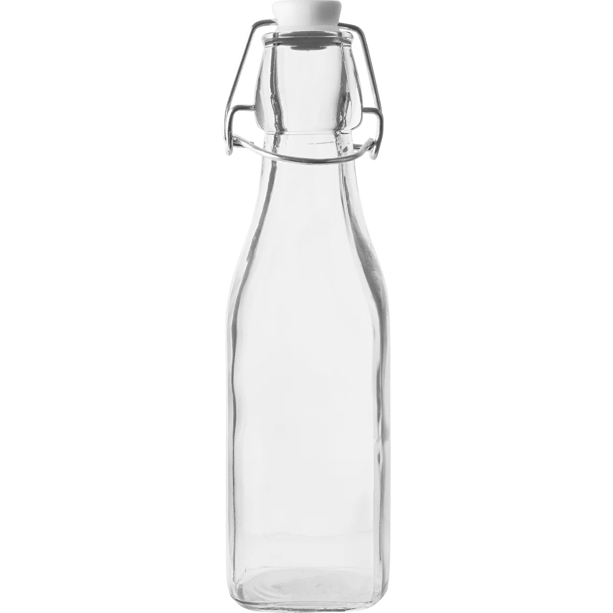 Quadratische, luftdicht verschließbare Flasche 250 ml