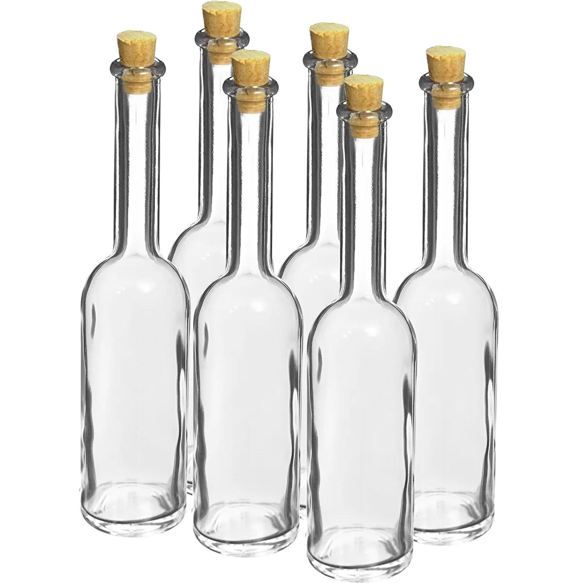 Likörflasche 100 ml - 6 Stück + 6 Korken