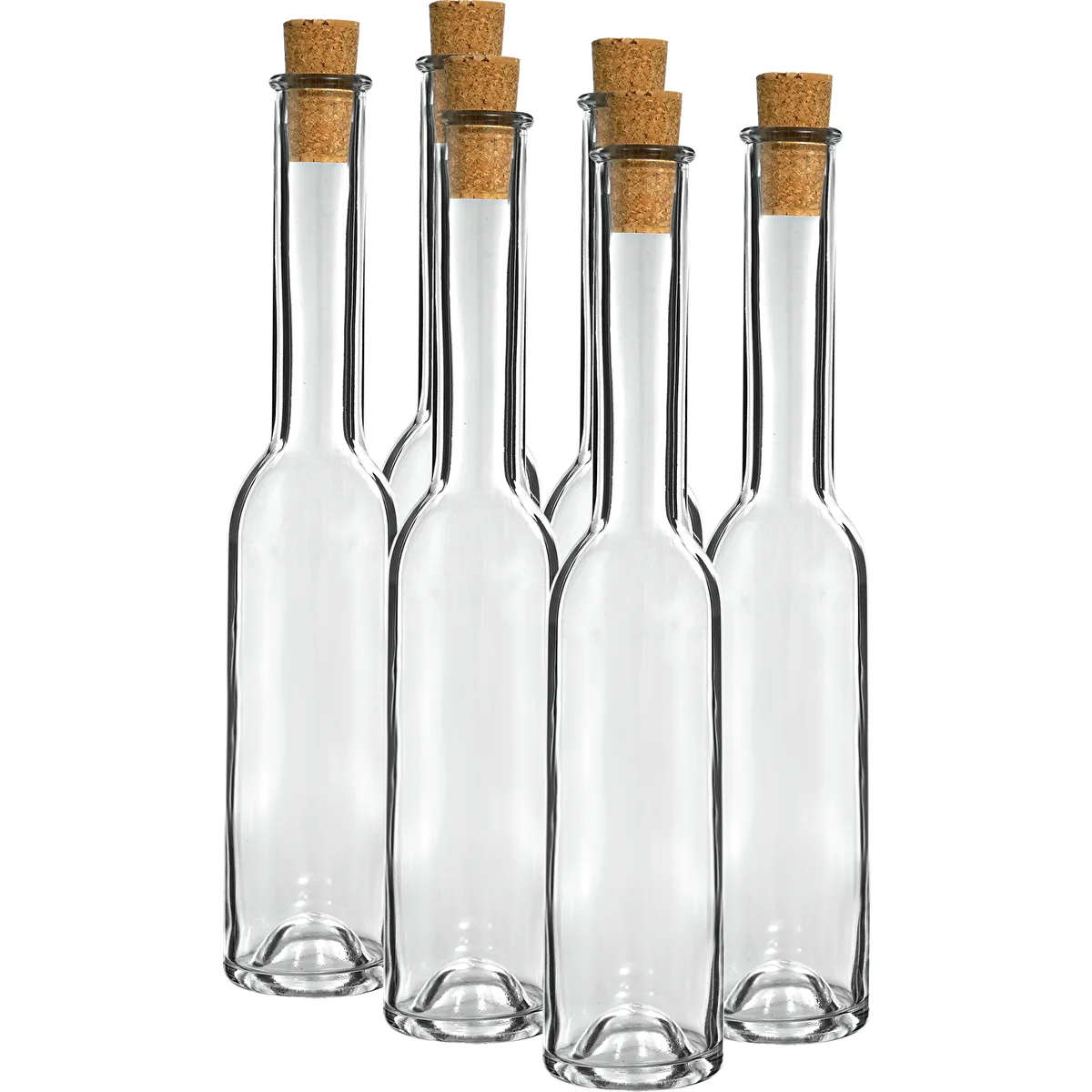 Likörflasche 200 ml, 6 Stk. + 6 Korken 23/18