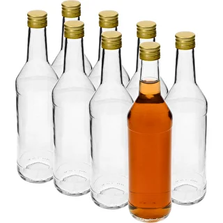 500-ml-Vodkaflasche, gerade Form, mit Schraubverschlüssen – 8 Stück – photo 2