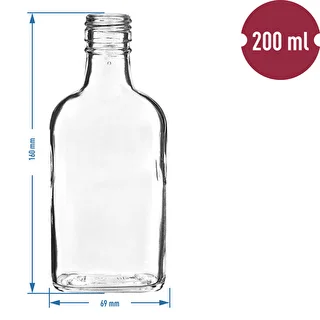 Likörflasche (Flachmann) 200 ml – 10 Stück – photo 4