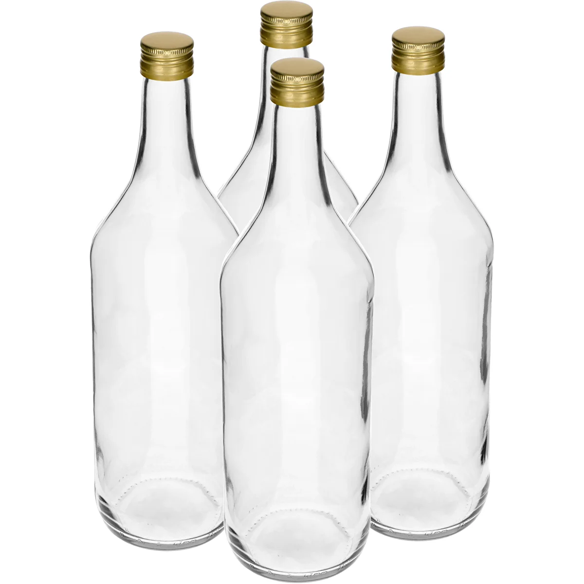 1 L Monopolflasche mit Schraubverschluss fi28 - 4 Stück
