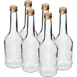 Glasflasche Napoleon 500 ml mit Schraubverschluss Ø 28 mm (fi28), 6 Stück