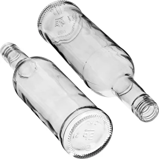 6er-Set: Schlanke 500-ml-Glasflaschen mit schwarzem Schraubverschluss – für Wodka – photo 6